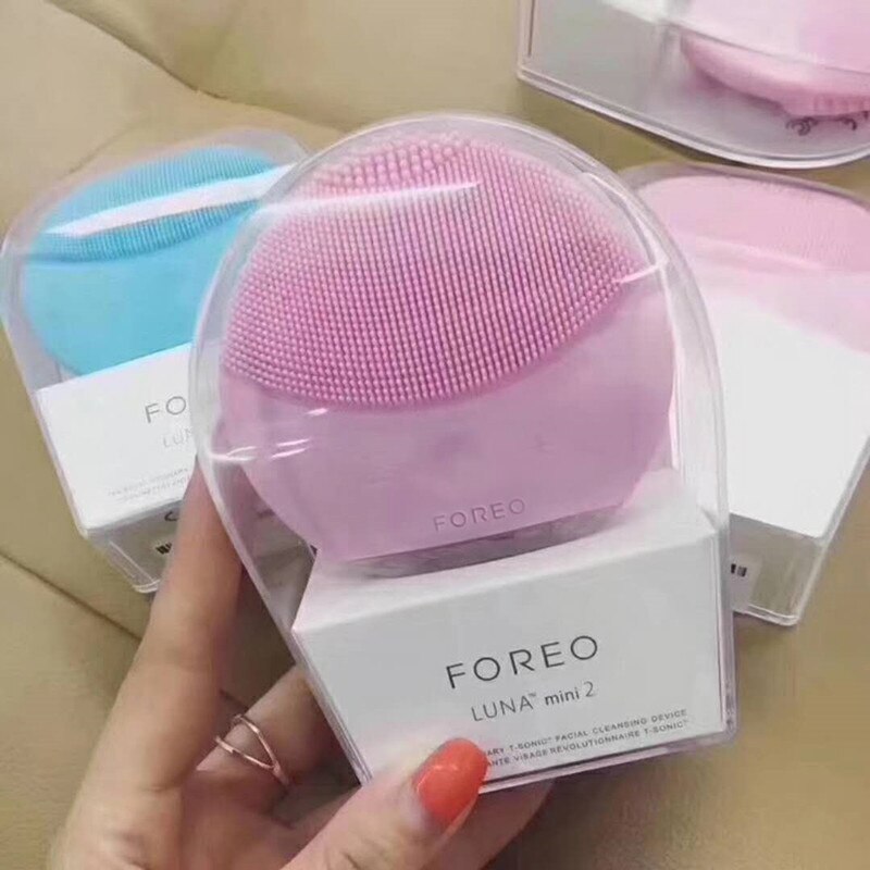 Foreo Mini 2 Limpieza Gesichts FOREO Elektrische Gesicht Reinigung Pinsel Mit Tragbaren Kasten,USB-Ladung, ccept