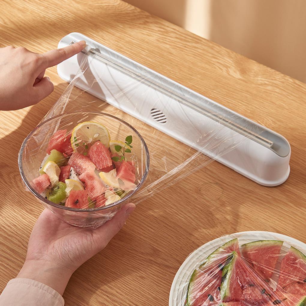 Food Wrapper Box Food Wrapping Film Dispenser Plastic Wall Hanging Preservative Film Storage Box