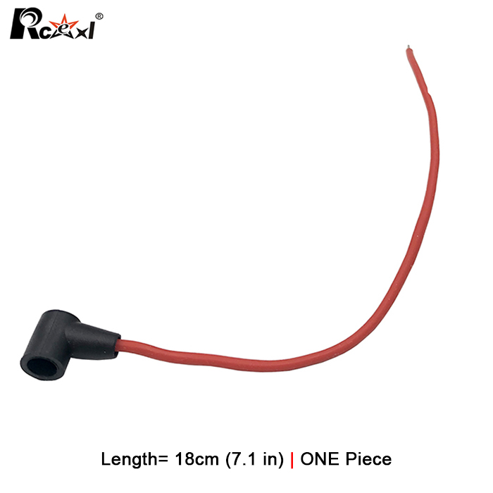 Rcexl Remote Controlled Nitro Engine Glow Plug with AWG 18 Silicone Wire Spring Self-Locking Structure: WHITE