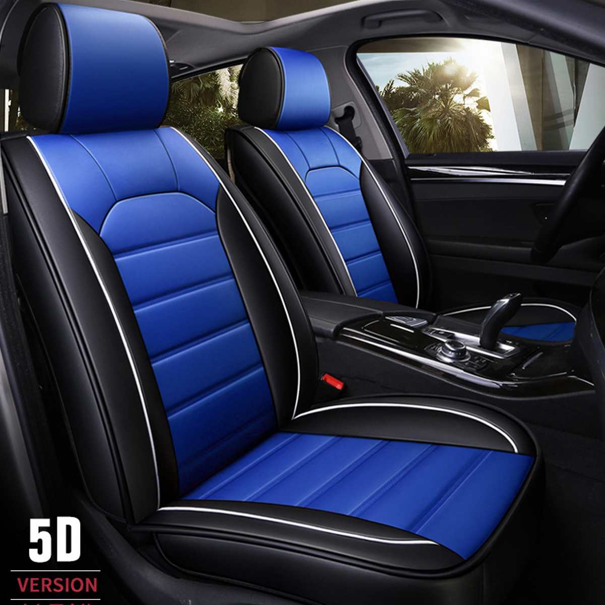 Car Seat Covers Four Seasons Universal Car Seat Cushion Chair Protector Mats Pad Protection Car Interior Accessories: Blue