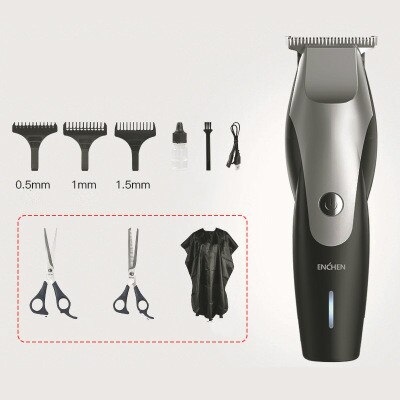 Mannen Elektrische Tondeuse Kit Professionele Draadloze Haar Cutter Machine Usb Oplaadbare Clipper Kapper Kapsel Machine: 02