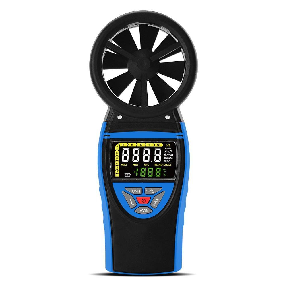 Holdpeak HP-8805 Digital Anemometer Wind Speed Meter for Measuring Wind Speed, Temperature Color Screen Display High Class