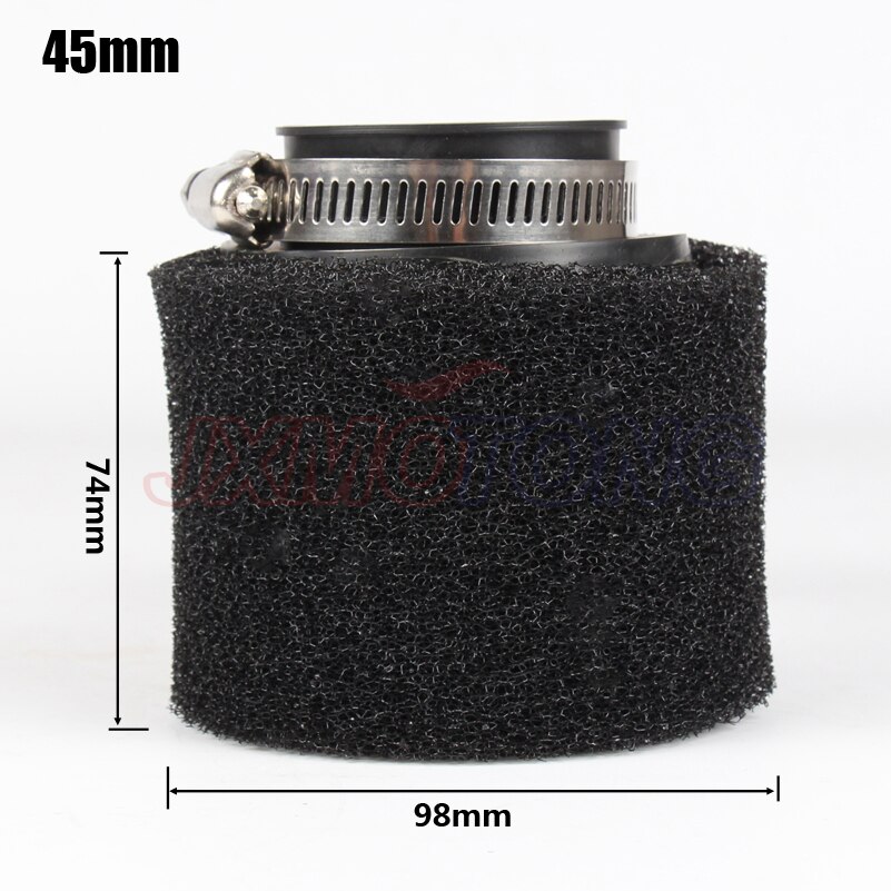 Filtro de aire de espuma de cuello recto, negro, 35mm, 38mm, 42mm, 45mm, 48mm, esponja limpiadora, ciclomotor, CG125, 150cc, Moto Dirt Pit Bike