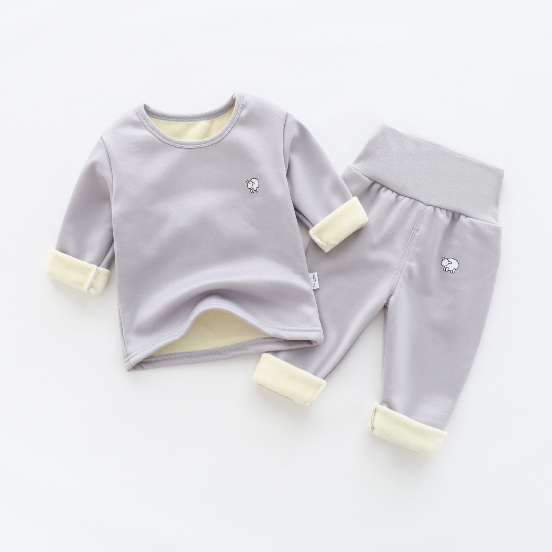 Herfst Baby Nachtkleding Kleding Voor Jongens Winter Baby Boy Kleding Sets 12-4y Warm Ondergoed Set 2Pcs Verdikte Pyjama Voor meisjes: 1 / 24M