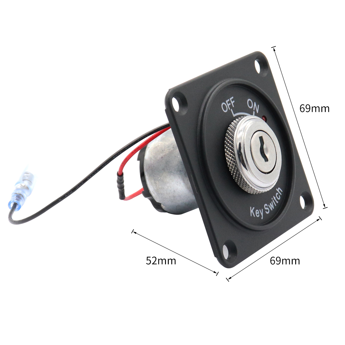 Llave de arranque Universal para coche, barco, motocicleta, Panel de interruptor de encendido, 2 posiciones con 2 llaves, 12V