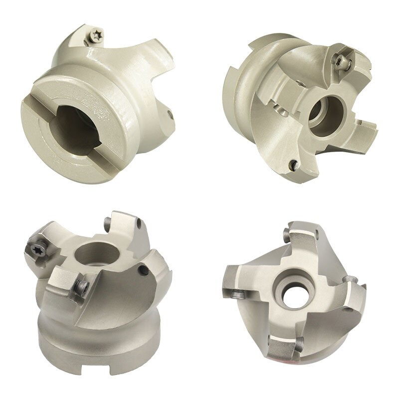 KM12 45 Degree Cutting Adapter 50/63/80/100mm Indexable Solid Carbide Insert SEKT1204 CNC Lathe Machine Face Milling Cutter Head