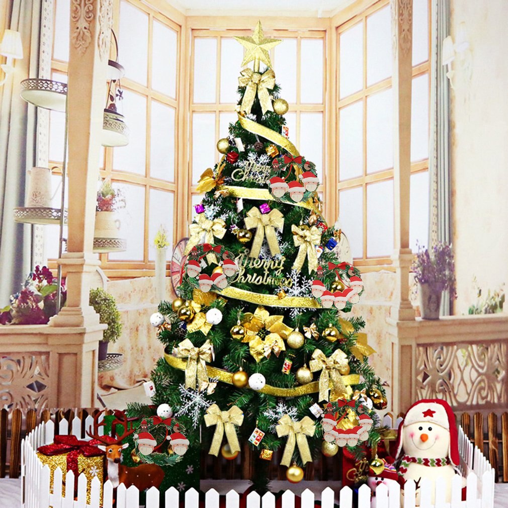 Cute Christmas Family DIY Christmas Tree Resin Pendants Snowman Pendants Wearing Masks And Christmas Hats