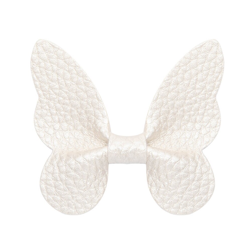 Pinces à cheveux mignonnes pour bébé, épingles à cheveux en forme de nœud papillon, accessoires pour cheveux: Blanc-a