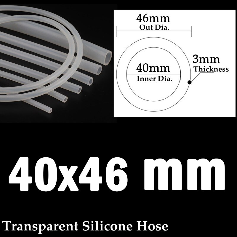 Length 1m I.D 18-50mm Food Grade Transparent Silica Gel Hose Heat Resistant Aquarium Flexible Silicone Hose Tube Pump Soft Pipe: Chocolate