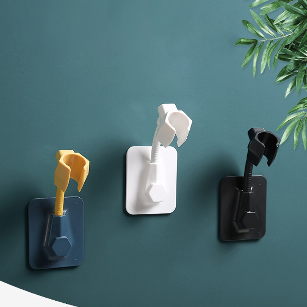 Adjustable Waterproof Shower Head Holder Adhesive Stick Wall Mounted Bath Holder Shower Head Sprinkler Base
