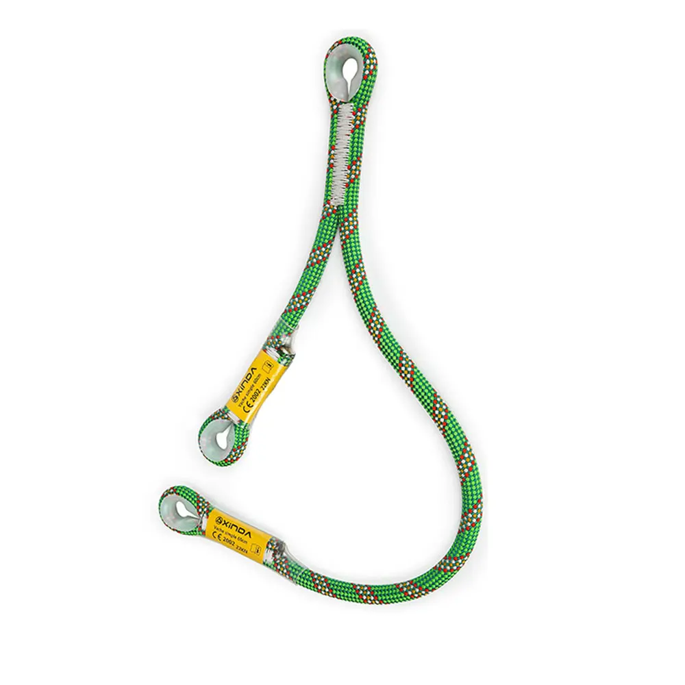 22kn trançado prusik cabo laço costurado olho a olho y v em forma de resgate proteção contra queda cordão de segurança ponto de proteção corda