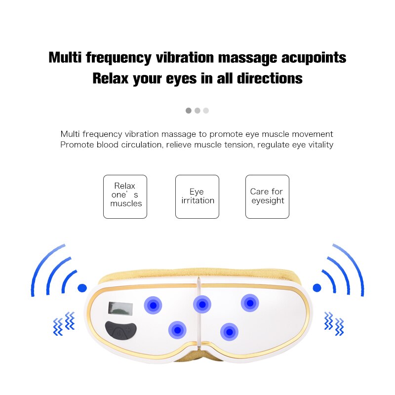 4D Smart Airbag Vibration electric eye massager Eye Care Instrumen Heating Bluetooth Music Relieves Fatigue And Dark Circles