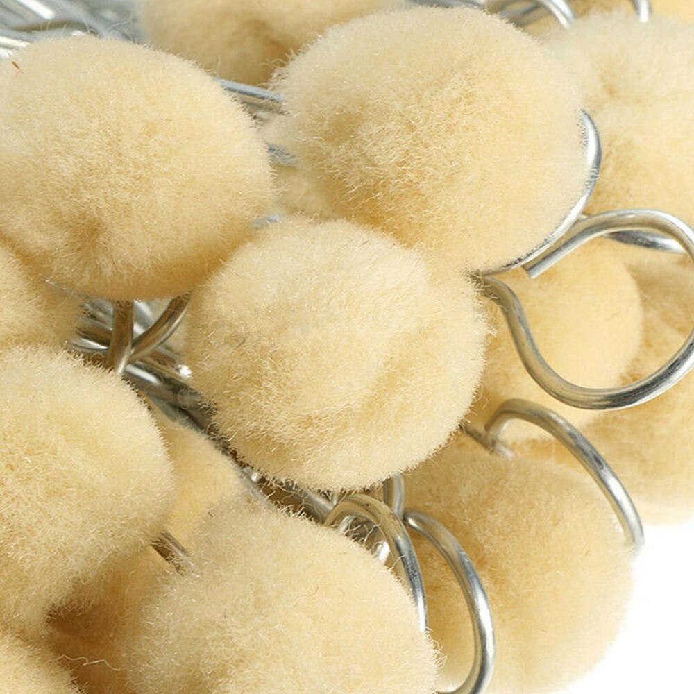 100pcs Yellow DIY Leather Craft Wool Daubers Assisted Dyeing Wools Ball Brush Leather Dye Dauber Applicator Kit Tool