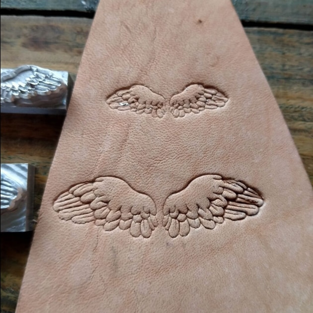 3d embossing mould for leather Leather craft template DIY wing pattern stamping metal mould