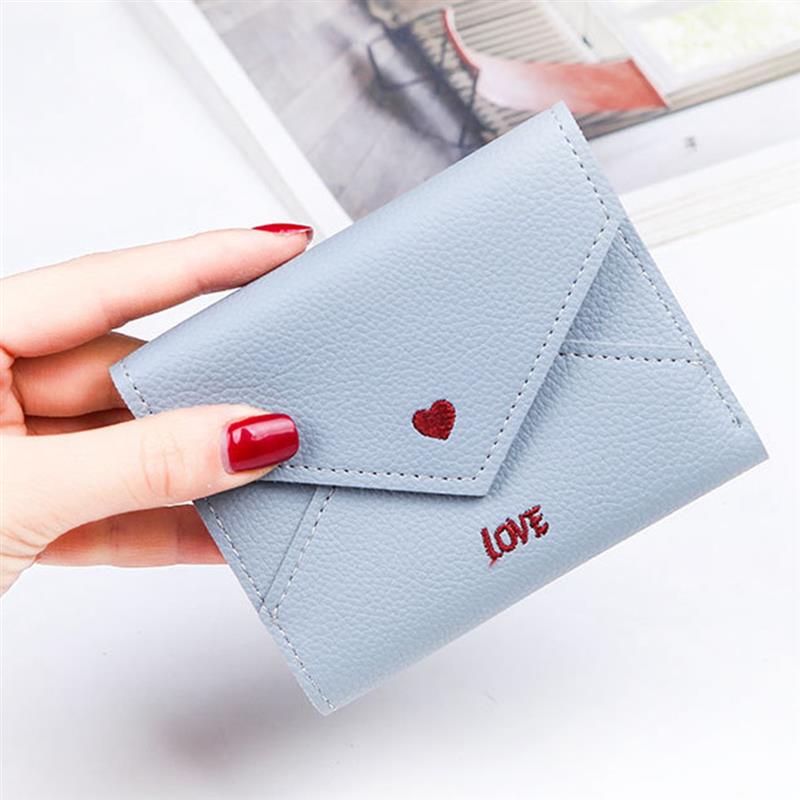 Cartera de mujer con bordado , Cartera de informal con tarjeta bordada, cartera de mano, Cartera de cambio,