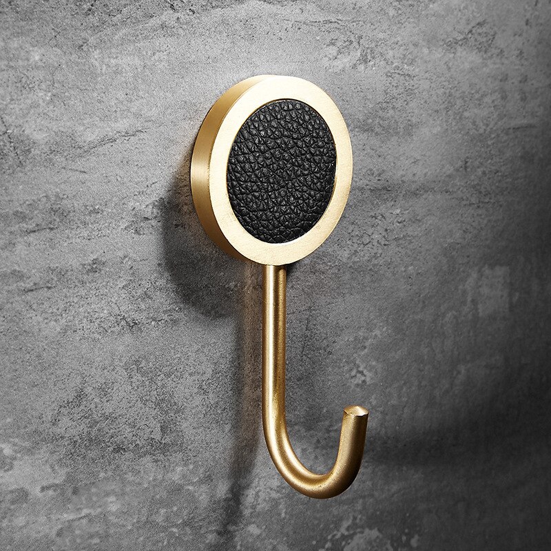 Self Stick Gold Brass Shell Decorative Wall Hooks Towel Rack Coat Hook Bath Jewelry Key Hangers Hallway Wall Clothes Bags Hook: A089-1
