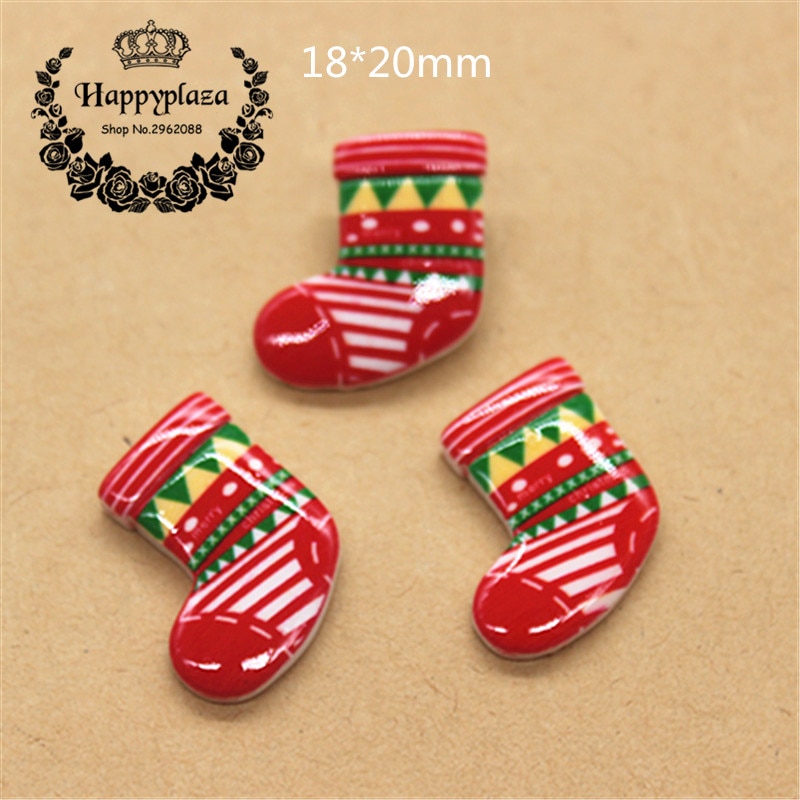 20pcs Resin Christmas Reindeer/Santa Claus/Tree/Bell/Snowman/Wreath/Sock/Glove Miniature Art Supply Decoration Charm Craft,