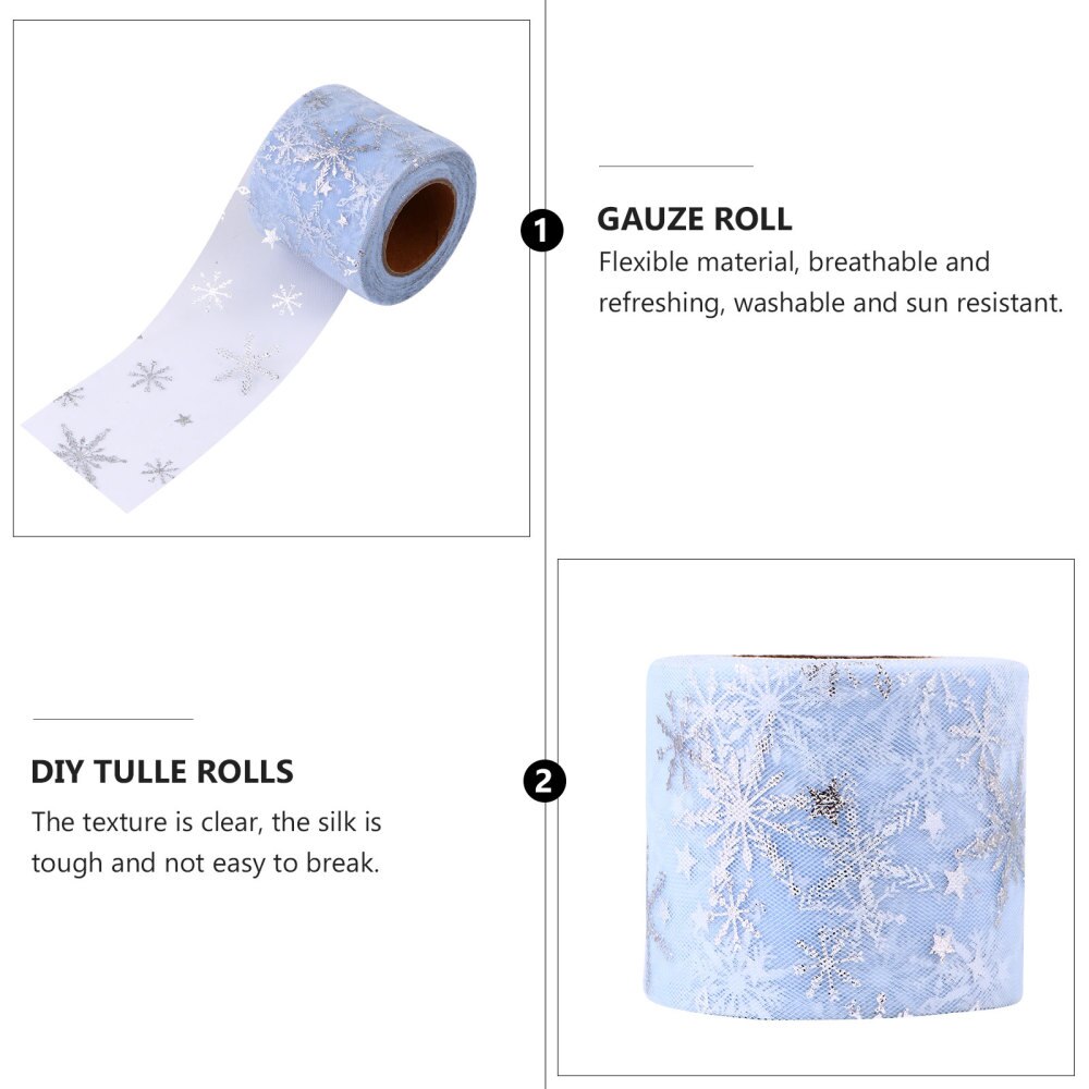 1 impostato Scintillante Garza Rotolo di Avvolgimento Rotolo di Garza per la Festa Di Natale