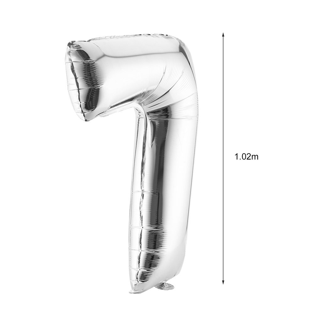 40 Inch Gold Silver Numbers Foil Balloon Digit Air Mylar Ballons Birthday Party Wedding Decoration Event Party Supplies