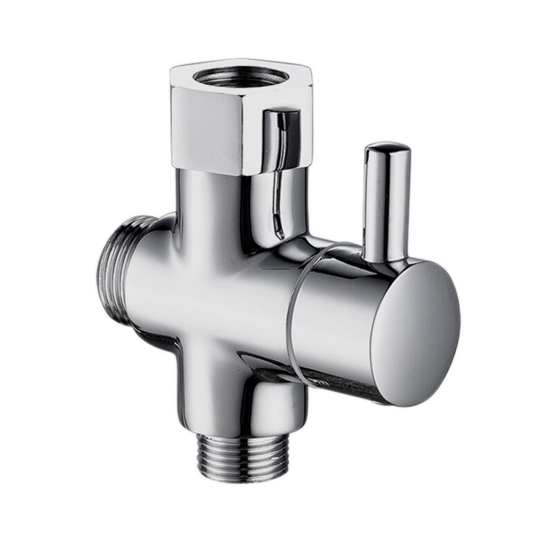 Schlecht Wc Bidet Ventil 3/8 "Durcheinander T Adapter Umsteller Verchromt Bidet Shattaf Spritzgerät Kontrolle Wasser abschaltung Ventil schwarz: Chrom