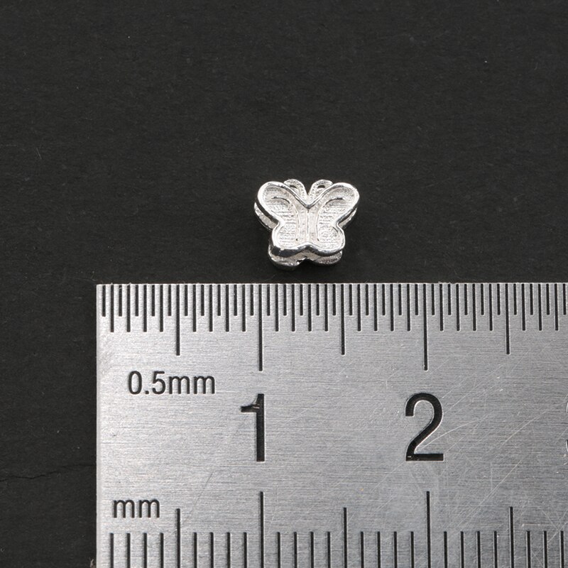 5 pièces Double côtés 925 en argent sterling papillon perles exquise en vrac entretoise argent perles pour Bracelet collier fabrication de bijoux