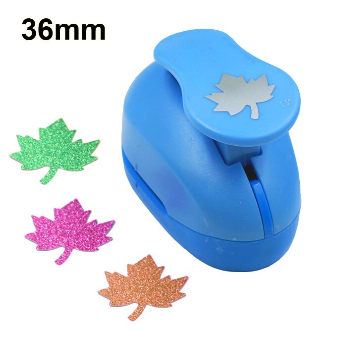 Freesship leaves 16mm 25mm 35mm 48mm craft punch twig leaf Punch Craft Scrapbooking Paper Puncher Tree Shaped Punches: 36mm maple leaf