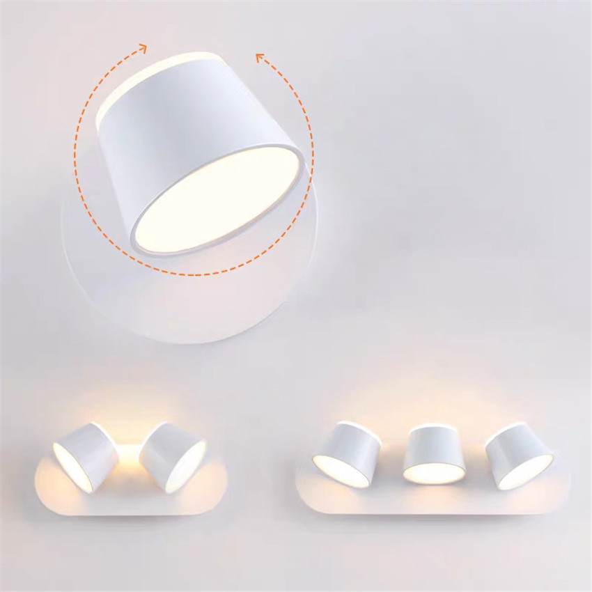 Indoor Wall Lamp 8W/16W /24W 360 Degrees Adjustable LED Wall Lamp Aisle Wall Sconce Living Room Modern Room Bedroom Light NR-177