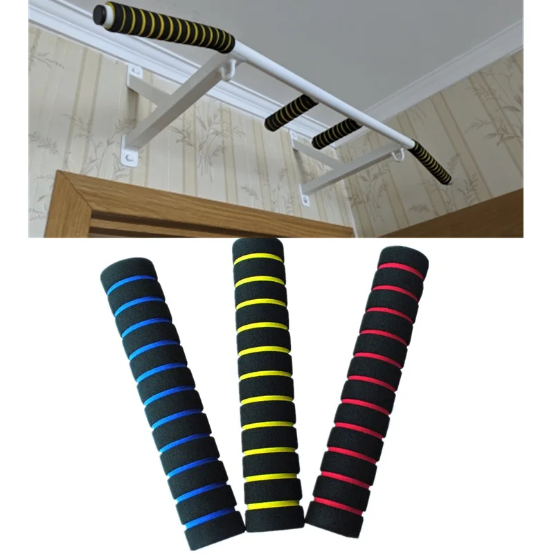 1 par 22cm långa halkfria träningsredskap för hemmabruk horisontella stänger grepp svampskum handtag gym fitness pull-up bar tillbehör