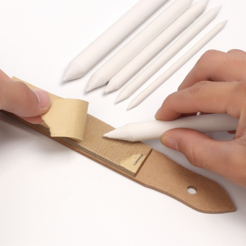 Papel de lija para bocetos, 8 Uds., lápiz para dibujar y dibujar, lápiz para difuminar y difuminar, utensilio para dibujo artístico de bolígrafo