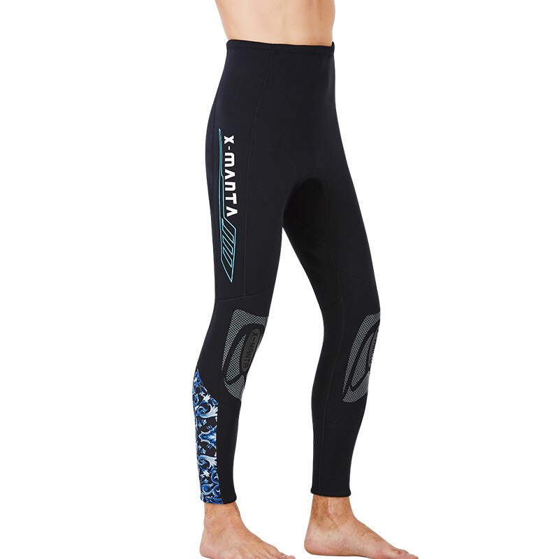 dive&amp;sail 1.5mm Neoprene wetsuit pants trunk long pant Thermo Leggings Diving Pant for keep warm: Blue black for men / L