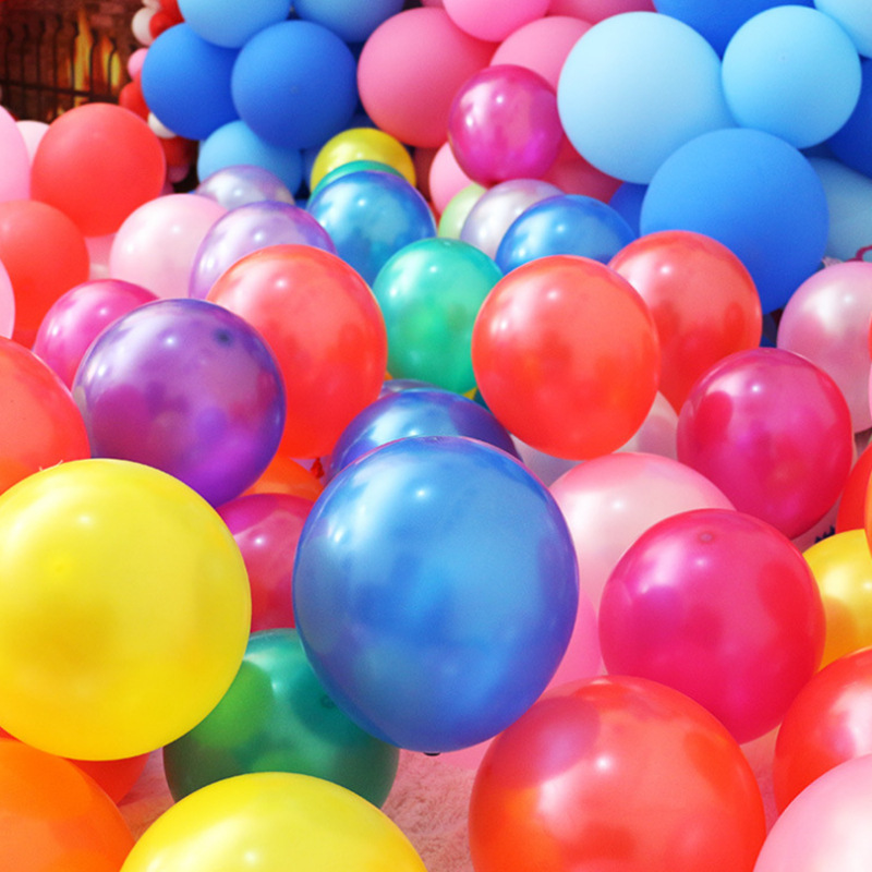 100 stks/pak 10 Inch Latex Bruiloft decoratie Party Ballon Kleurrijke Helium Verdikking Parel ballonnen Kind Speelgoed Mix Kleuren