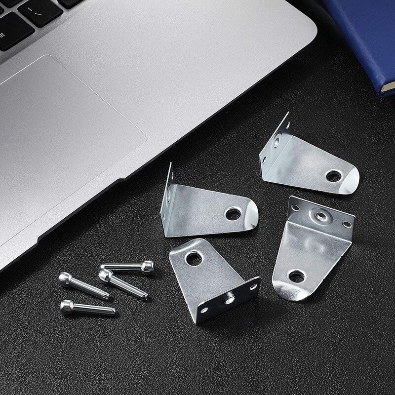 Metal Hold Down Brackets and Pins, Blind Brackets Blind Holder Replacements for Horizontal Blind Shades Window