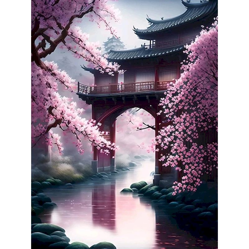 PhotoCustom Diy Frame Verf op nummer Kits Stad Landschap Diy Schilderen op nummer op canvas Tekenen Schilderen voor Home Decor: Oranje / 70x100 cm