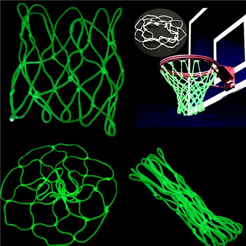 glühend Licht Schießen Ausbildung Grün Leuchtende Basketball Netz Rückwand Ball Gittergewebe Nylon Standard Basketball Band Netz