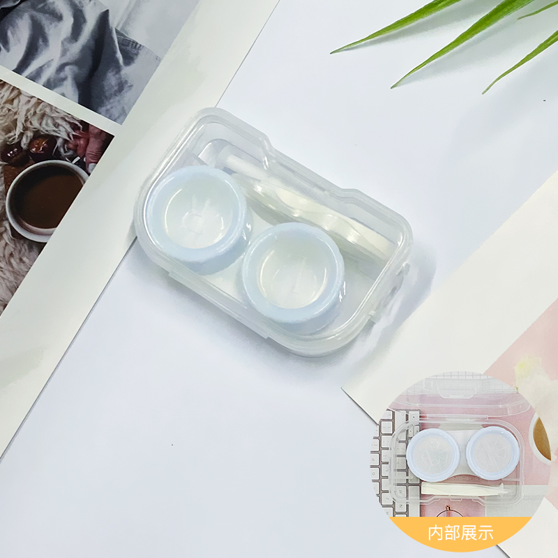 ovolook Cartoon Cosmetic Travel box Storage Holder Contact lens pop case with mirror contact lens case Eyewear