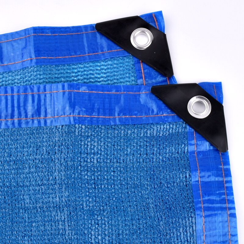 Filet d'ombrage HDPE Anti-UV bleu 8 broches, abri pour plantes succulentes, auvent d'extérieur, couverture de piscine, voile d'ombrage
