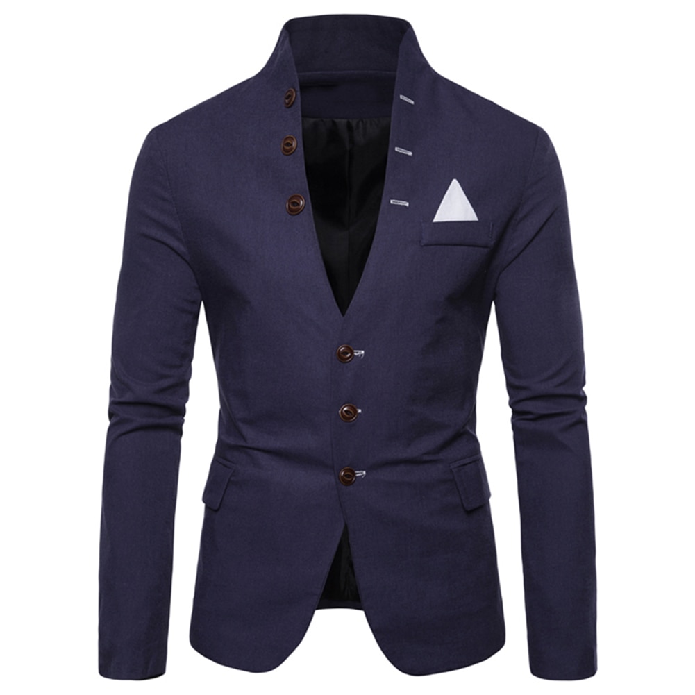 Mannen Slim Past Sociale Blazer Lente Herfst Mode Effen Trouwjurk Jas Mannen Casual Business Man Jasje Blazer Gentlem
