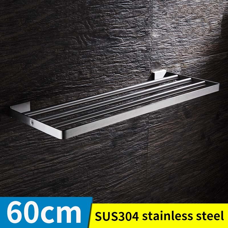 Weyuu badeværelse tilbehør håndklædeholder 304 rustfrit stål vægmonteret håndklædeholder badeværelse hylde børstet nikkel