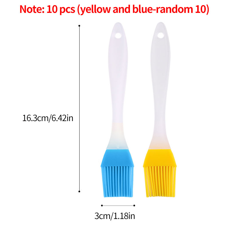 Silicone Oil Brush Small Barbecue Brush Household Kitchen Baking Pancake Oil Brush Tool High Temperature Resistant No Hair: SKY BLUE