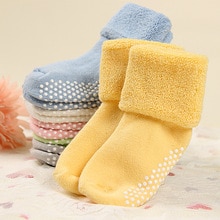 Ideacherry Baby Socks Autumn Winter Thicken Newborn Sock Warm Baby Boy Girl Socks Floor Antiskid Sock For Kids 0-3 Year