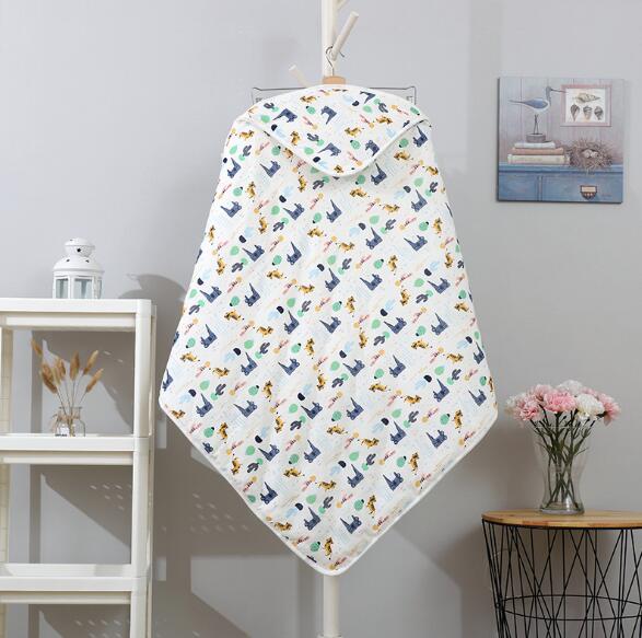 Baby slaap zak Catoon Kids Hooded Strandlaken Deken Baby Spullen Voor Pasgeborenen Verpleging Multifunctionele YMM040: YMM034I-90X90cm