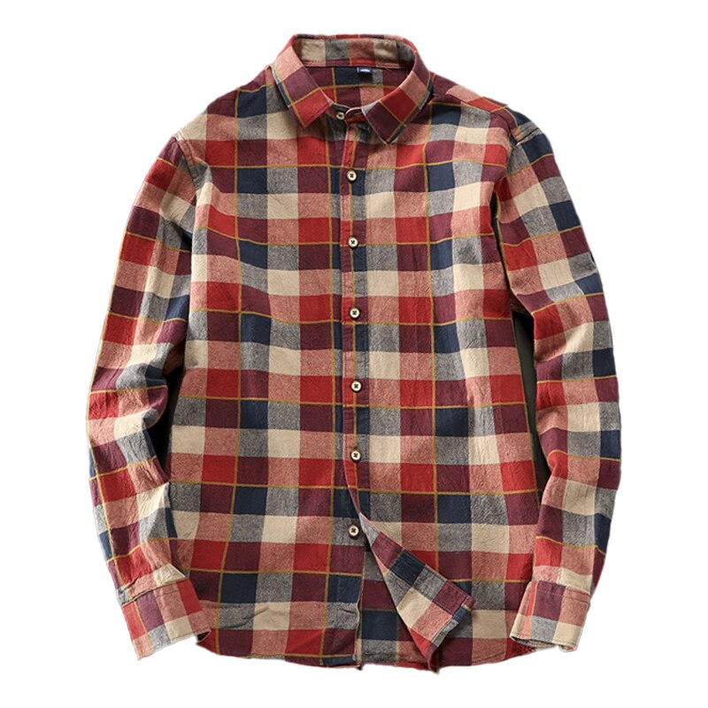 Soul of tiger stil koreansk streetwear mænd oversized plaid skjorter mænd afslappet bomuldstoppe efterår vintage tøj