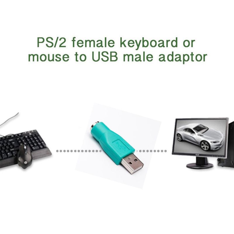 2 farbe Kabel Adapter Für PS2 interface converter Für PS/2 auf USB adapter kopf zu U port USB schalter tastatur maus stecker
