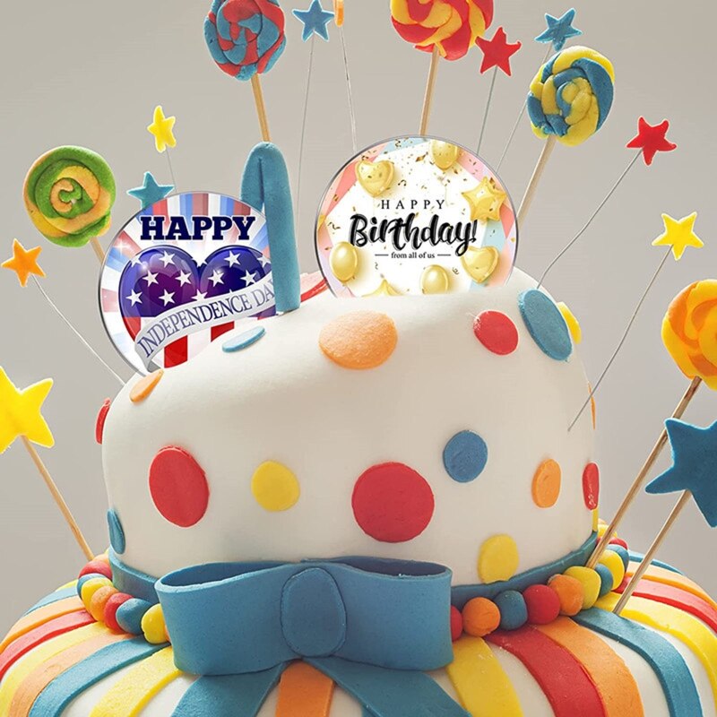 24Pcs/Set 4 In/10cm Acrylic Keychain Blanks Clear Acrylic Circles Disc Ornaments Blanks for DIY Keychain and Craft Projects