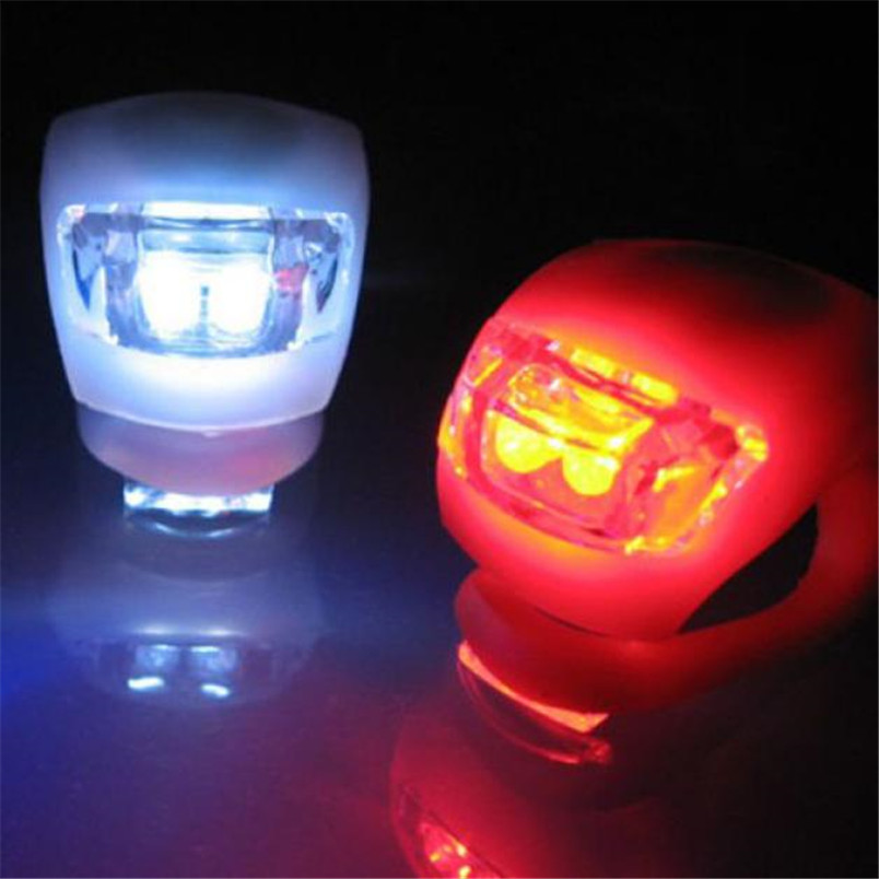 Fiets Licht 2 x LED Fietsen Silicone Head Voor Achterwiel Veiligheid Licht Lamp Sets Ultra Heldere Waterdichte Fiets accessorie 3Na