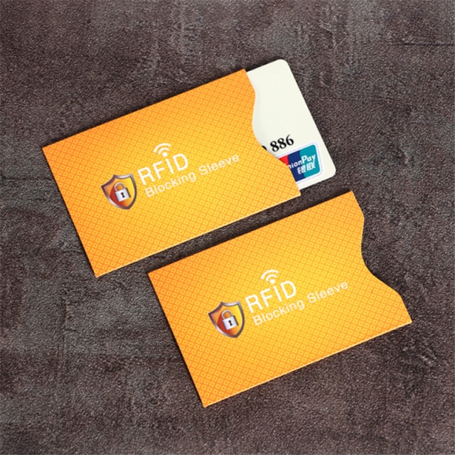 Protection antivol RFID pour cartes de crédit, Protection contre le blocage des manches du porte-cartes, étui en peau, étui pour cartes bancaires, 5 pièces: Light Black