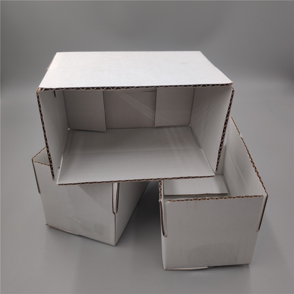 17.5*9.5*11.5cm 10pcs white E-Flute express Packaging Box Corrugated Cardboard Mailer White Mail box