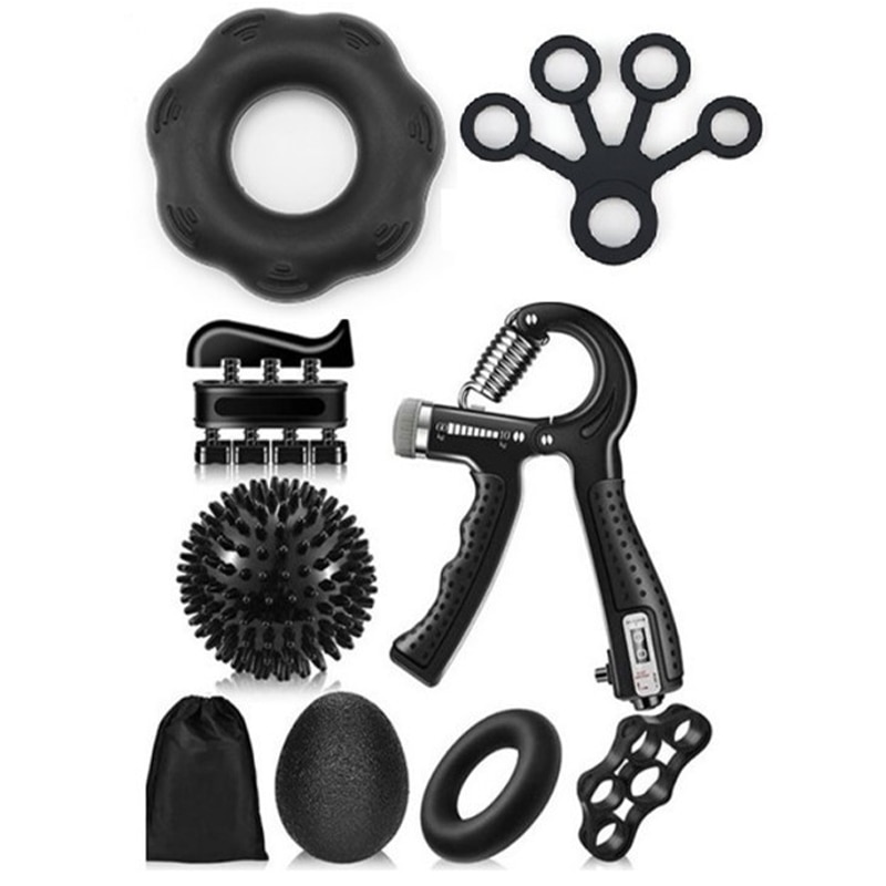 Silicone Finger Gripper Strength Resistance Trainer Hand Grip Wrist Yoga Stretcher Muscle Recovery Hand Rehabilitation Gym Tool: Orange