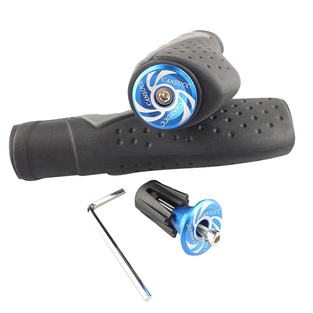 1 paar Mountainbike Reiten Fahrrad Ergonomische Griff Radfahren Grip Anti-rutsch Rennrad Fahrrad Griffe Lenker Weiche Gummi Abdeckung: Blue