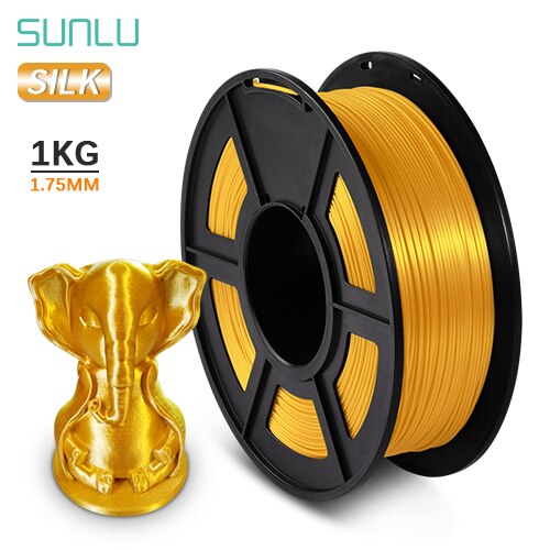 3D Printer Filament DIY SILK Filament Yellow SILK 1kg 2.2 lbs 1.75mm per roll for 3D printing Refills